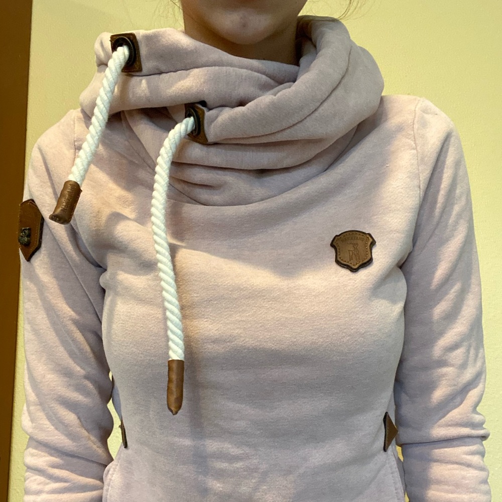 Naketano pink cowlneck hoodie!